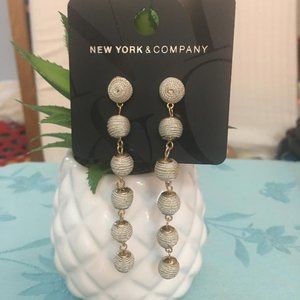 NY & Co. Silver Mini Thread Line Earrings